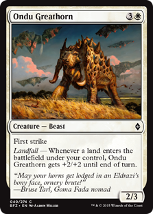 Ondu Greathorn - Battle for Zendikar - C - 40