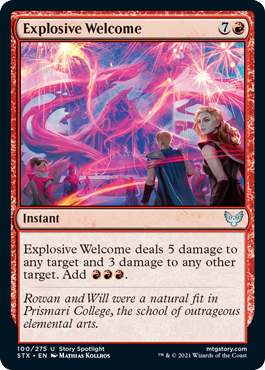 Explosive Welcome - Strixhaven: School of Mages - U - 100