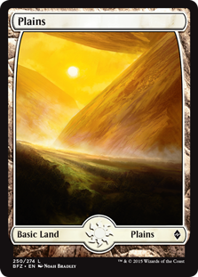 Plains (250) - Full Art - Battle for Zendikar - L - 250