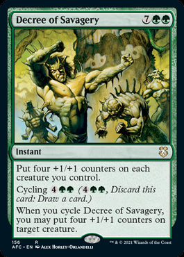 Decree of Savagery - Commander: Adventures in the Forgotten Realms - R - 156