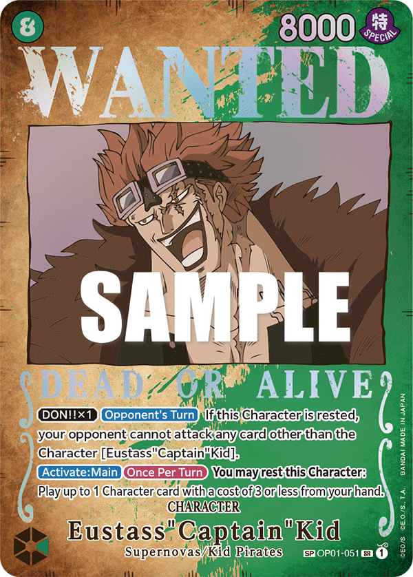 Eustass"Captain"Kid (Wanted Poster) - Pillars of Strength - SR - OP01-051