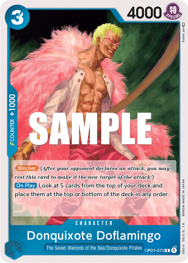 Donquixote Doflamingo (073) - Romance Dawn - R - OP01-073