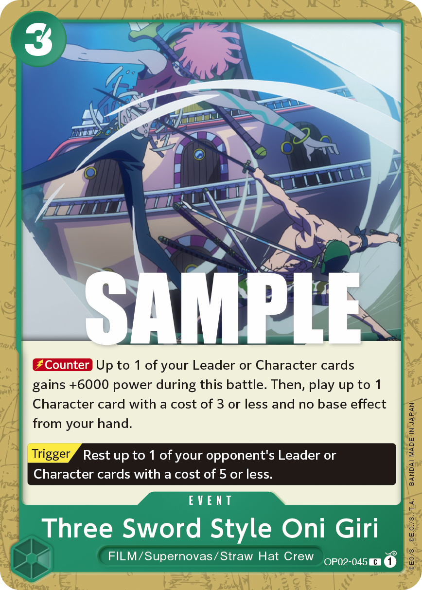 Three Sword Style Oni Giri - Paramount War - C - OP02-045