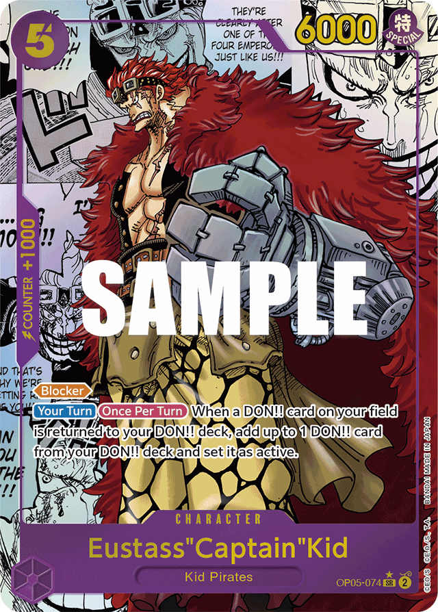 Eustass"Captain"Kid (Alternate Art) (Manga) - Awakening of the New Era - SR - OP05-074