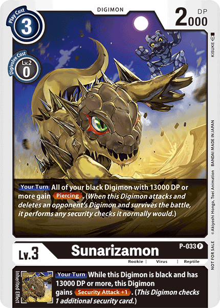 Sunarizamon - P-033 (Great Legend Power Up Pack) - Digimon Promotion Cards - Promo - P-033 P