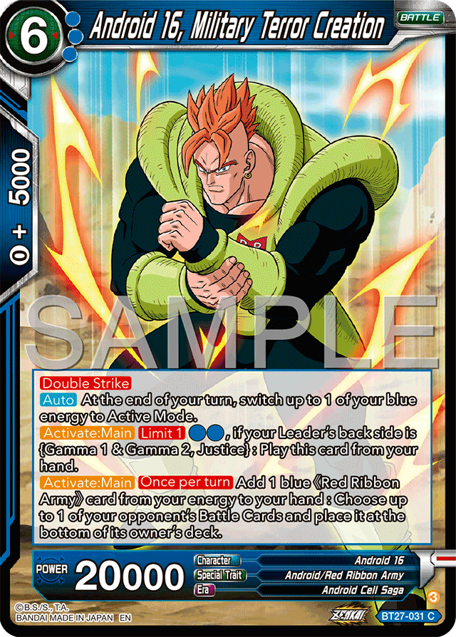 Android 16, Military Terror Creation - History of Z - Common - BT27-031