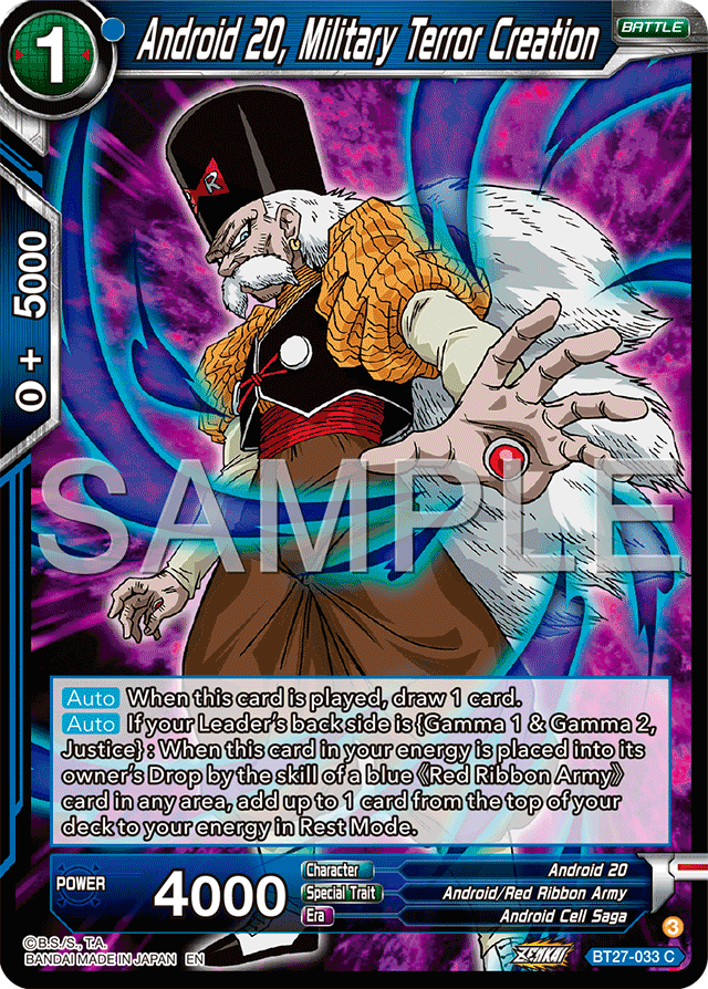 Android 20, Military Terror Creation - History of Z - Common - BT27-033