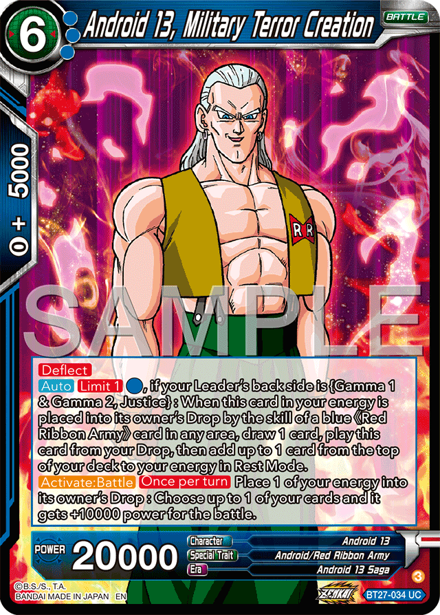 Android 13, Military Terror Creation - History of Z - Uncommon - BT27-034