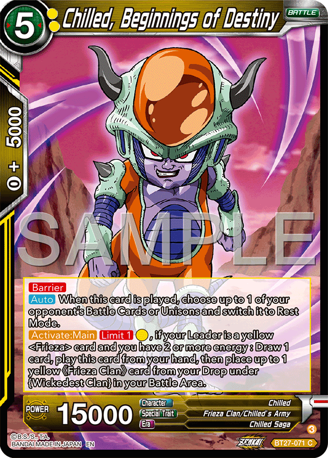 Chilled, Beginnings of Destiny - History of Z - Common - BT27-071