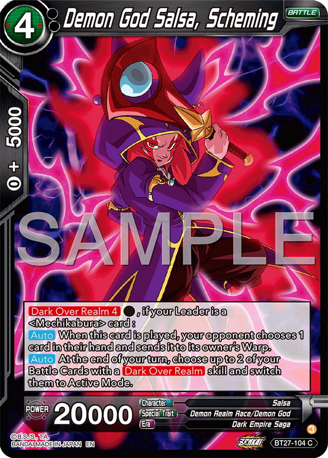 Demon God Salsa, Scheming - History of Z - Common - BT27-104