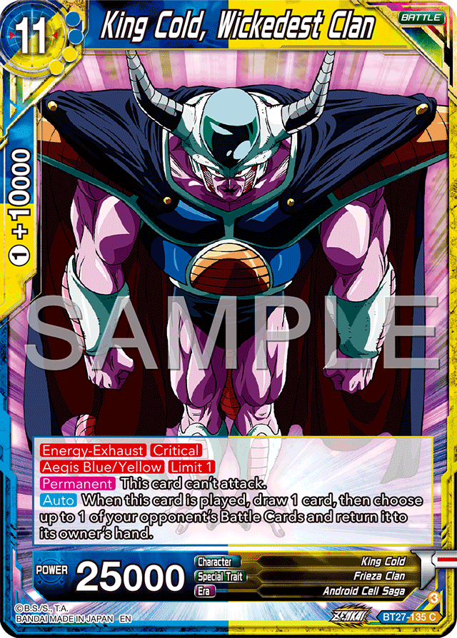 King Cold, Wickedest Clan - History of Z - Common - BT27-135