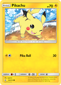 Pikachu - SM - Unbroken Bonds - Common - 54