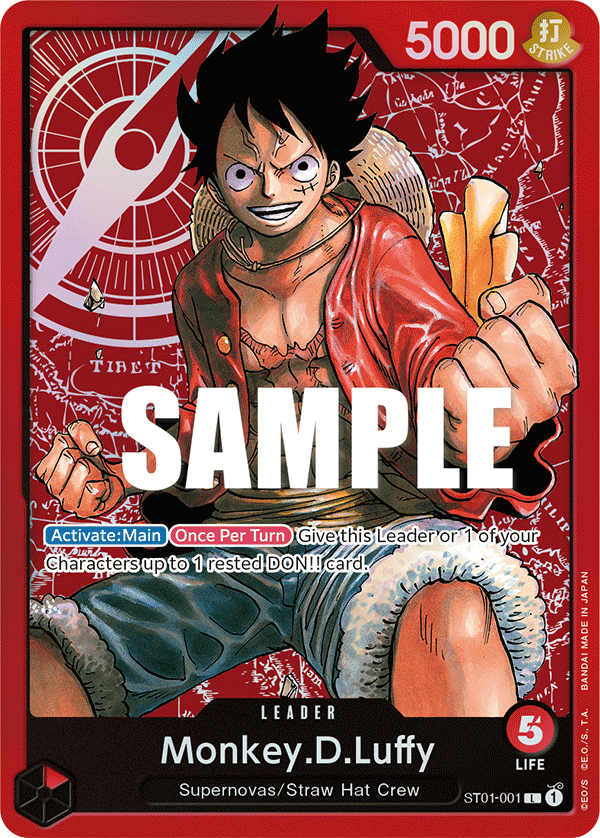 Monkey.D.Luffy (001) - Starter Deck 1: Straw Hat Crew - L - ST01-001
