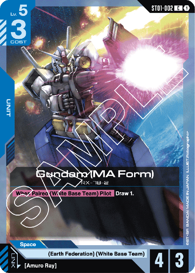 Gundam (MA Form) - Starter Deck 01: Heroic Beginnings - Common - ST01-002