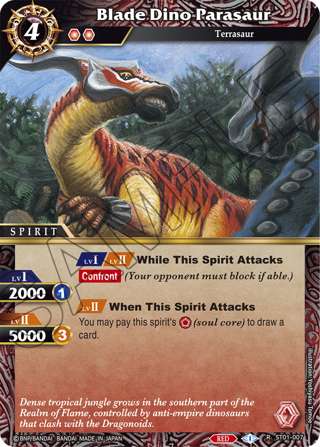 Blade Dino Parasaur - Starter Deck 01: Dragon Onslaught - Rare - ST01-007