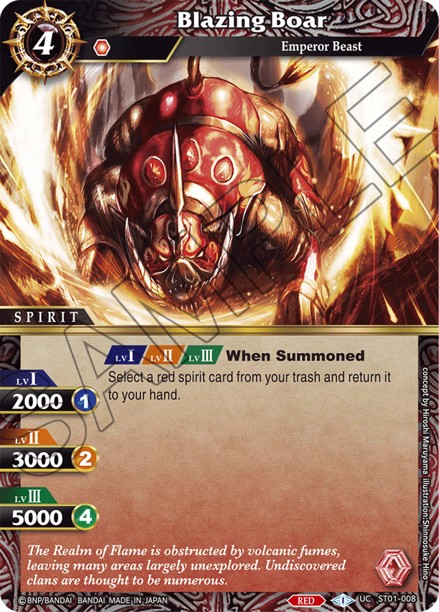 Blazing Boar - Starter Deck 01: Dragon Onslaught - Uncommon - ST01-008