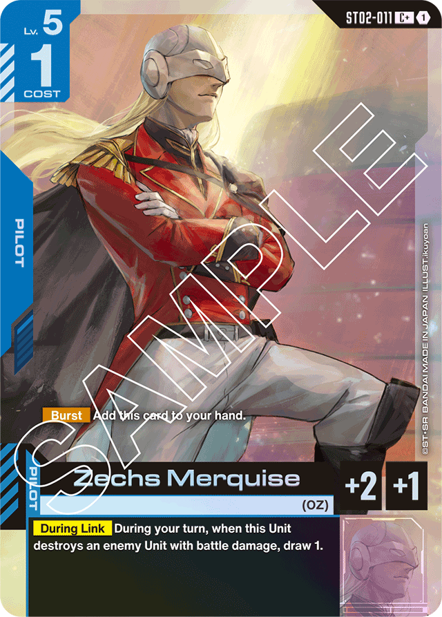 Zechs Merquise (C+) - Starter Deck 02: Wings of Advance - C+ - ST02-011
