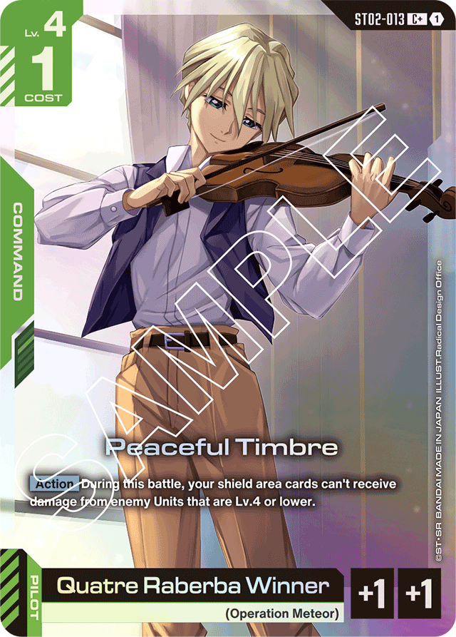 Peaceful Timbre (C+) - Starter Deck 02: Wings of Advance - C+ - ST02-013