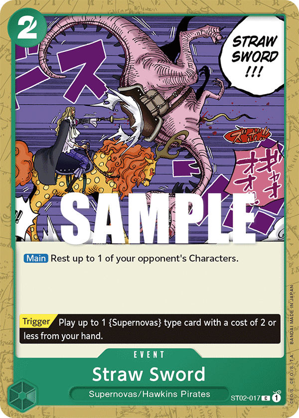 Straw Sword - Starter Deck 2: Worst Generation - C - ST02-017