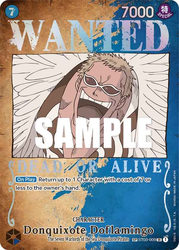 Donquixote Doflamingo (Wanted Poster) - Pillars of Strength - SR - ST03-009