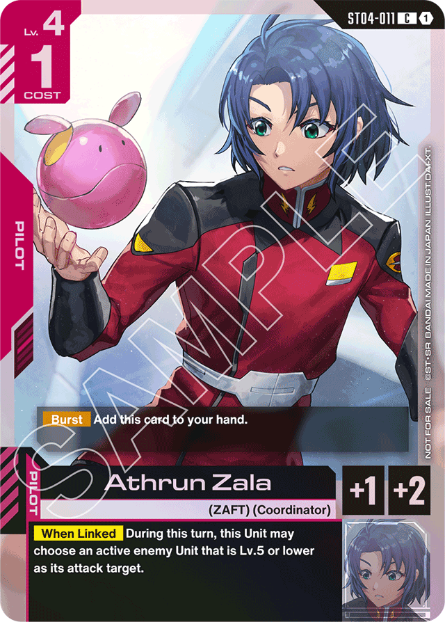 Athrun Zala (Store Tournament Participant Pack 01) - Gundam Promotional Cards - Common - ST04-011