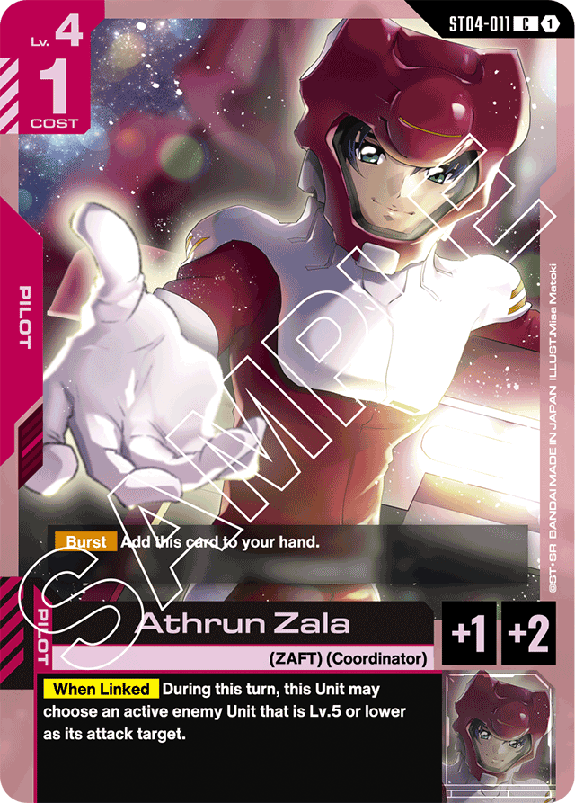 Athrun Zala - Starter Deck 04: SEED Strike - Common - ST04-011