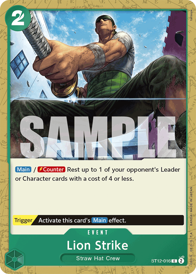 Lion Strike - Starter Deck 12: Zoro and Sanji - C - ST12-016