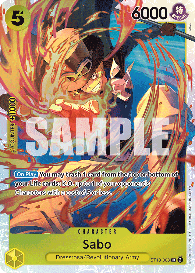 Sabo (008) - Ultra Deck: The Three Brothers - SR - ST13-008