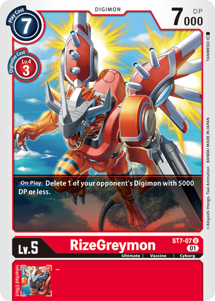 RizeGreymon - Starter Deck 07: Gallantmon - Uncommon - ST7-07 U