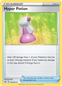 Hyper Potion - SWSH01: Sword & Shield Base Set - Uncommon - 166/202