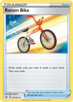 Rotom Bike - SWSH01: Sword & Shield Base Set - Uncommon - 181/202