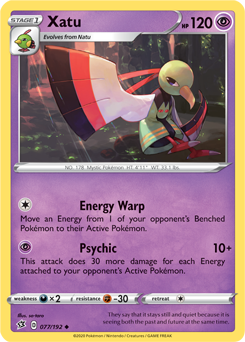 Xatu - SWSH02: Rebel Clash - Uncommon - 077/192