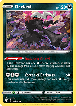 Darkrai - SWSH03: Darkness Ablaze - Holo Rare - 105/189
