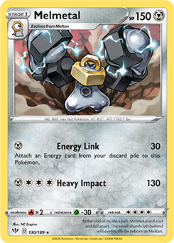 Melmetal - SWSH03: Darkness Ablaze - Rare - 130/189