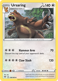 Ursaring - SWSH03: Darkness Ablaze - Uncommon - 139/189