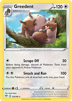Greedent - SWSH03: Darkness Ablaze - Rare - 153/189