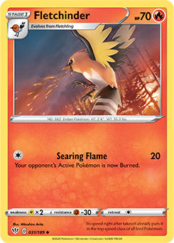 Fletchinder - SWSH03: Darkness Ablaze - Uncommon - 031/189