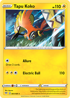 Tapu Koko - SWSH03: Darkness Ablaze - Holo Rare - 061/189