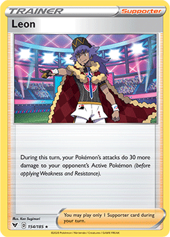 Leon - SWSH04: Vivid Voltage - Holo Rare - 154/185