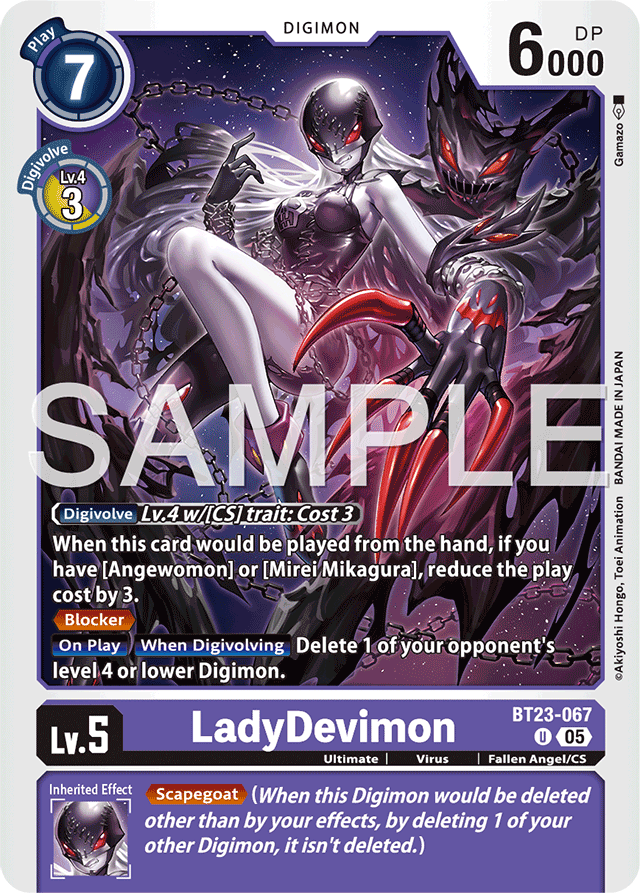 LadyDevimon - Hackers' Slumber - Uncommon - BT23-067 U