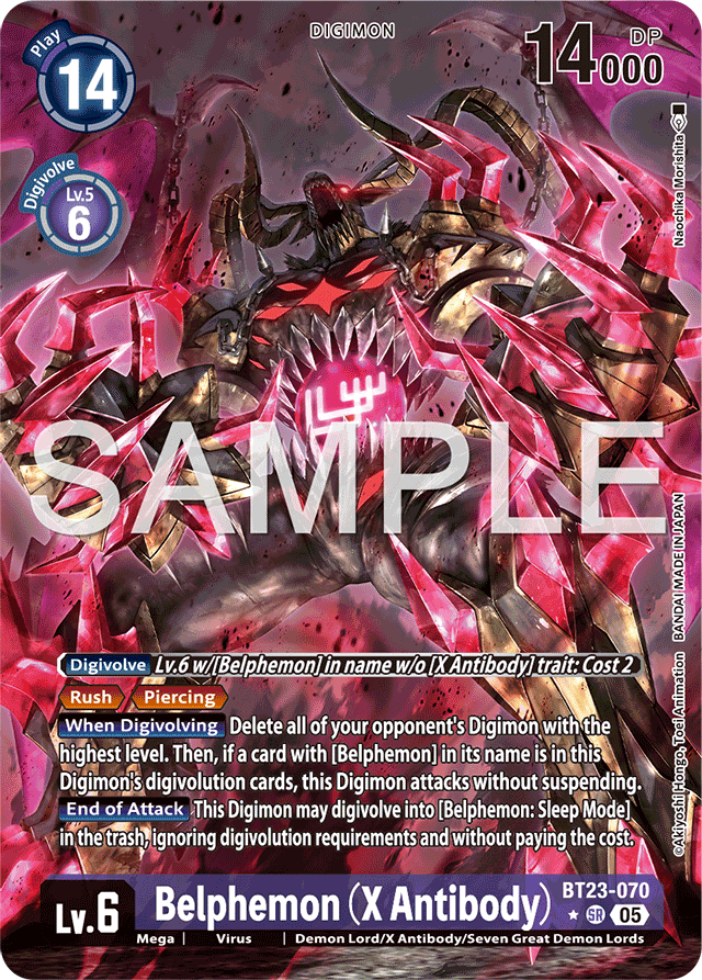 Belphemon (X Antibody) (Alternate Art) - Hackers' Slumber - Super Rare - BT23-070 SR