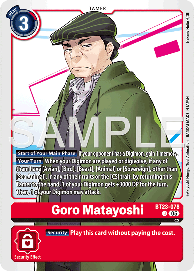Goro Matayoshi - Hackers' Slumber - Uncommon - BT23-078 U
