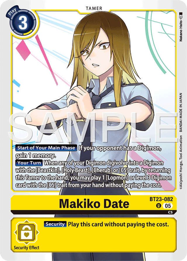 Makiko Date - Hackers' Slumber - Uncommon - BT23-082 U