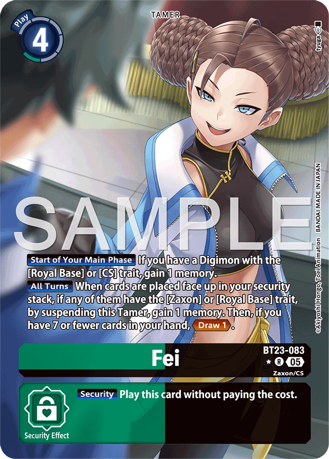 Fei (Alternate Art) - Hackers' Slumber - Rare - BT23-083 R