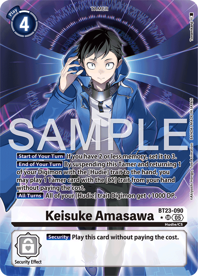 Keisuke Amasawa (Alternate Art) - Hackers' Slumber - Super Rare - BT23-090 SR