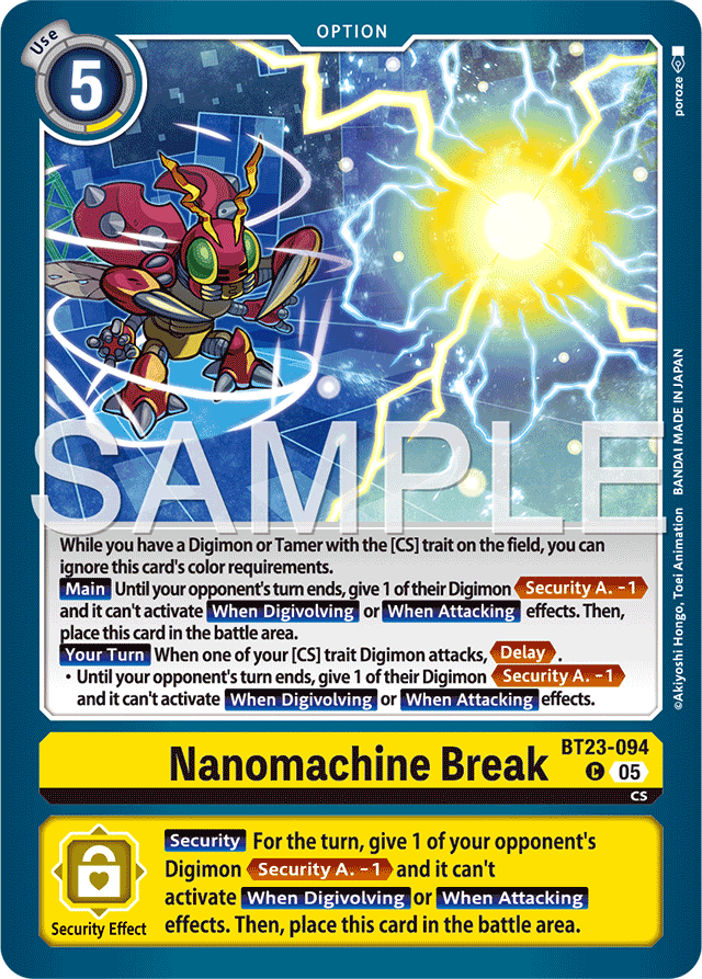 Nanomachine Break - Hackers' Slumber - Common - BT23-094 C