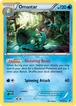Omastar - XY - Fates Collide - Rare - 18