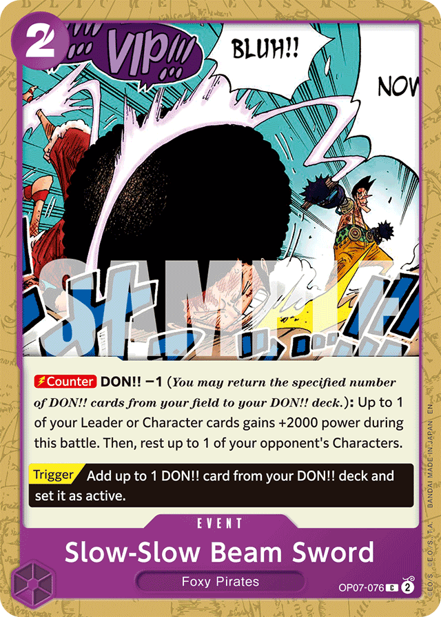 Slow-Slow Beam Sword (Reprint) - Premium Booster -The Best- Vol. 2 - C - OP07-076