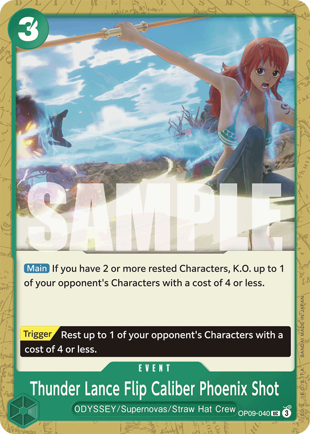 Thunder Lance Flip Caliber Phoenix Shot - Emperors in the New World - UC - OP09-040