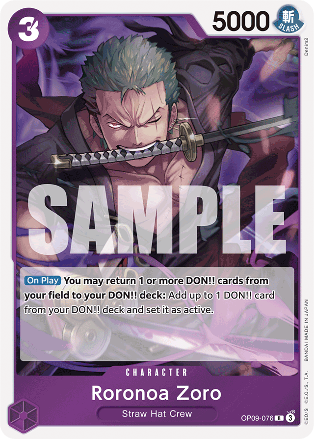 Roronoa Zoro (076) - Emperors in the New World - R - OP09-076